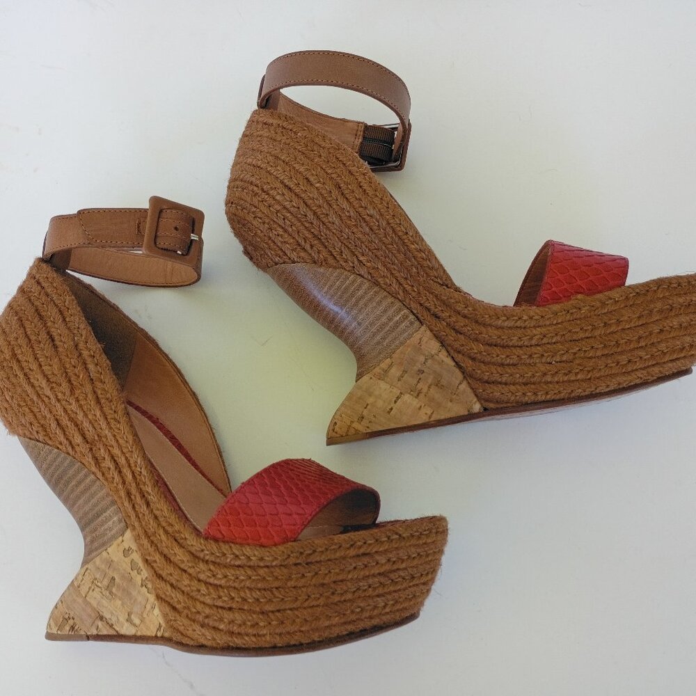 Anthropology Leifsdottir Kaati Wedge Espadrilles Platform Sandals Women Size 7.5
